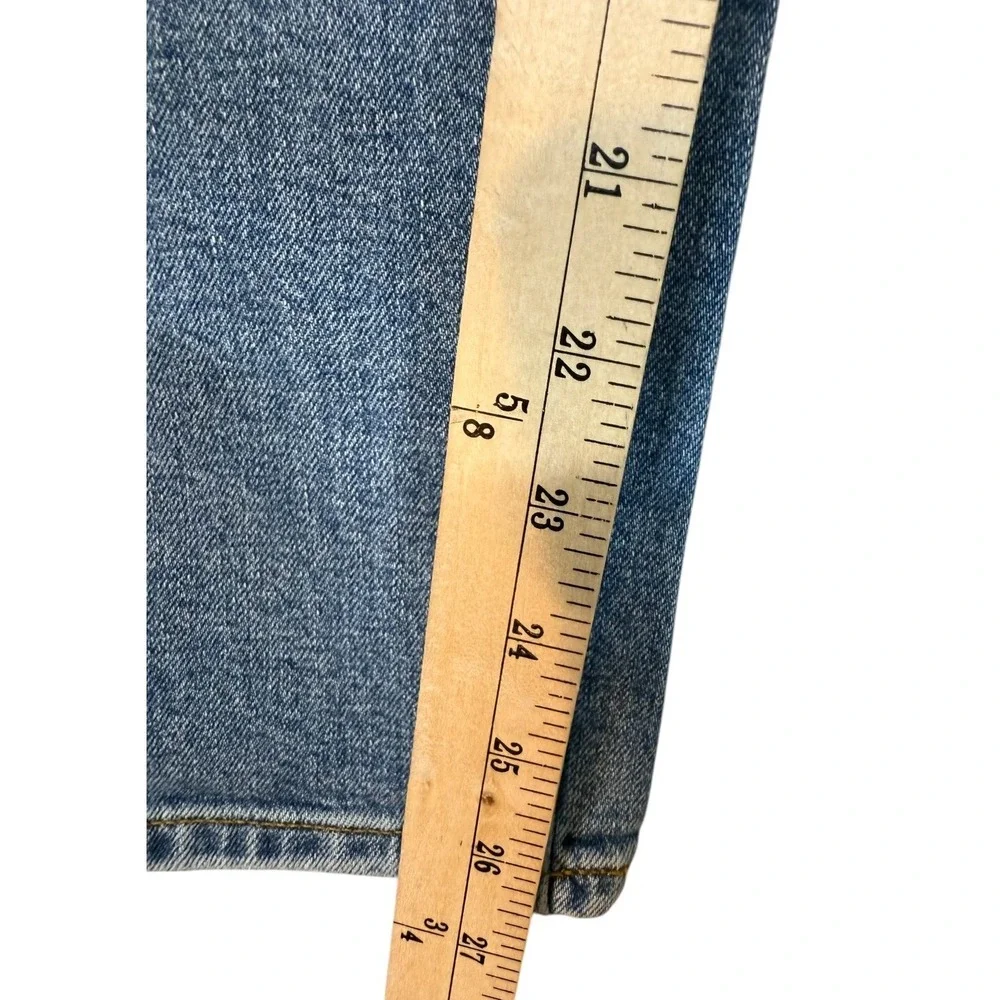 Superdry Men's Blue Straight Leg Mid-Rise Distressed Jeans Size 30 / 30